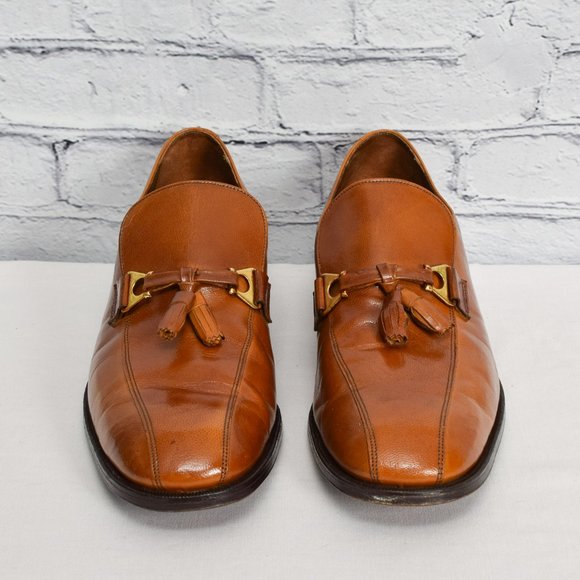 Vintage Men\'s 70s Florsheim Imperial Quality Brown Horse Bit Tassel Loafers - 11 main image 7
